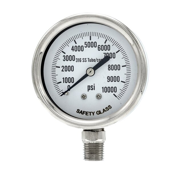 Pic Gauges 2 1/2 in Dial, 1/4 in NPT Male Lower Location, Stainless Steel Case Material PRO-311D-254U - main